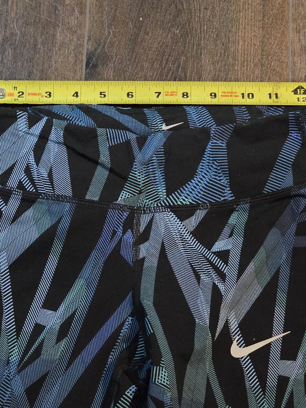 Nike Blue/Teal Patterned Athletic Leggings